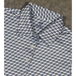 Renwick Wave Print Shirt Sleeve Polo Shirt Women’s S Performance Golf Pickleball